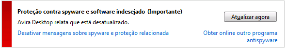 Perguntas Frequentes, Dicas O Avira Desktop relata que está ativado Após a instalação do produto Avira e uma atualização subsequente, você não receberá nenhuma mensagem da Central de Ações do Windows.