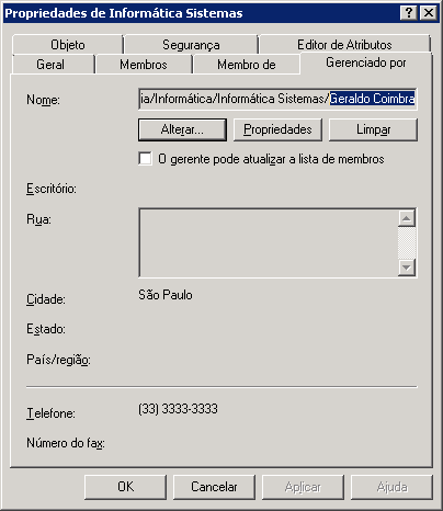 Administração de Contas e Grupos