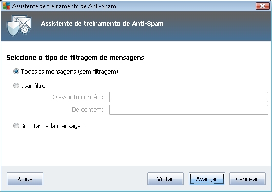 Observação: no caso do Microsoft Office Outlook, será necessário selecionar o perfil do MS Office Outlook primeiro.