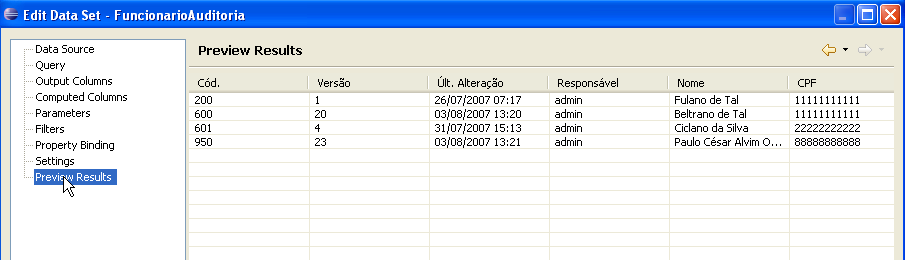 Capítulo F19 #1. Diálogo de "Data Set Parameters", que nos permite definir melhor cada parâmetro "?" incluído na cláusula SQL e vinculá-lo a um Report Parameter. #2.