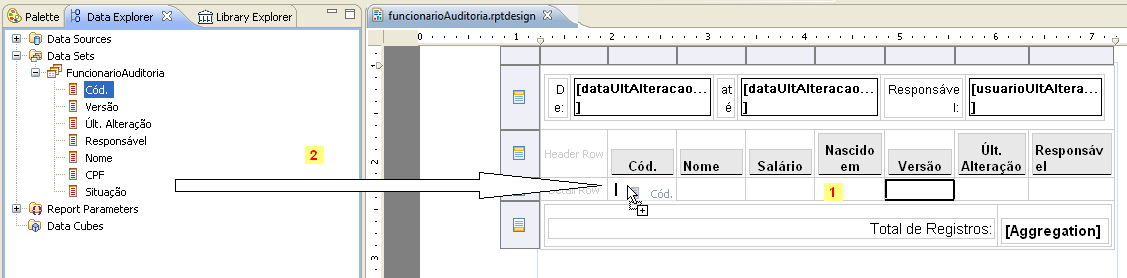 Introdução ao Eclipse BIRT 2. Clique em "Table", abaixo de "Body", e na visão "Property Editor - Table". Selecione a pasta "Binding".