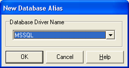 Clique no menu Object, após clique em New. (Figura 2). (Figura 2). Na tela New Database Alias selecione o tipo MSSQL.