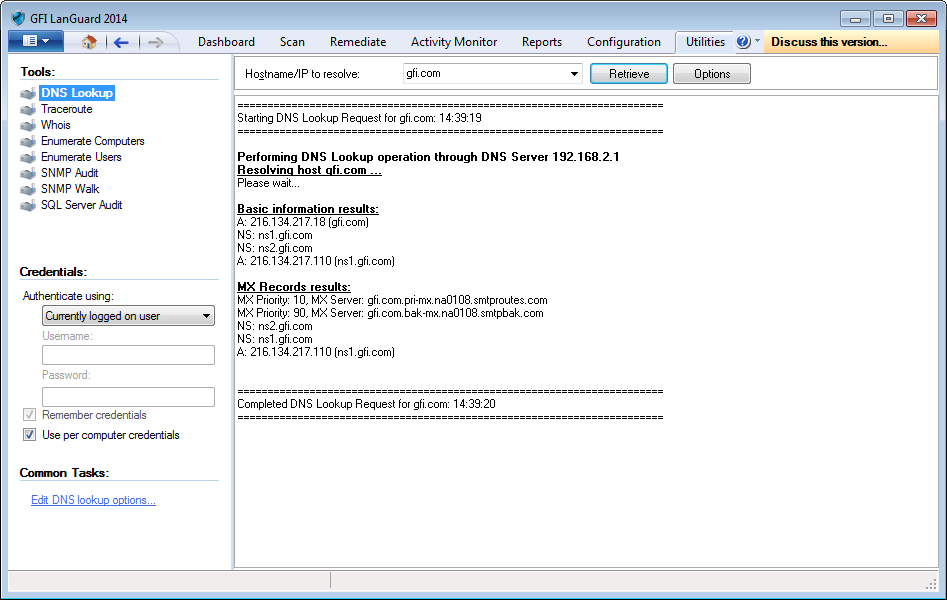 Captura de tela 175: Ferramenta de pesquisa DNS 4.