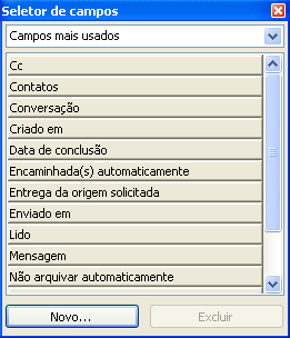 Você pode personalizar a exibição de campos, quer seja exibido ou ocultado campos indesejados.