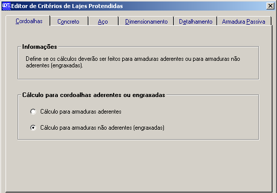 52 Figura 5.7 Definição da constante elástica. No presente trabalho foram definidos os critérios do modelo utilizando concreto protendido com cordoalhas engraxadas como mostra a figura 5.8.