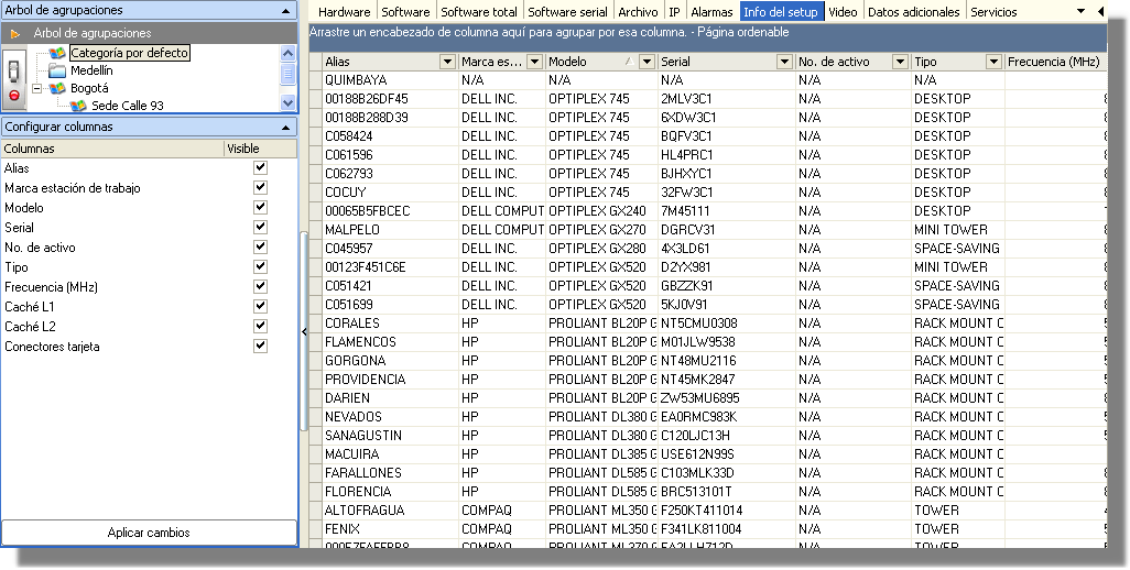 Customizar colunas mostrar Se desejar escolher as colunas que se visualizarão de acordo com as informações de cada aba do painel central, vá até Ver -> Customizar colunas.