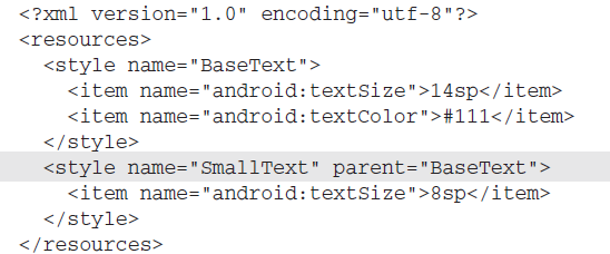 Styles Style resources let your applications maintain a consistent look and feel by specifying the attribute values used by Views.