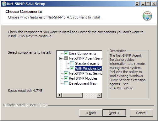 2.10. Instalação do SNMP no agente Há muitos benefícios em executar o agente Net-SNMP em vez do da Microsoft.