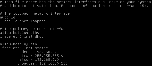 4 CONFIGURANDO DHCP O primeiro passo é configurar o serviço de dhcp para que possa fornecer os endereços ip's para os cliente na rede local. Para isso devemos editar o arquivo dhcpd.conf. root@firewall:~# mv /etc/dhcp/dhcpd.