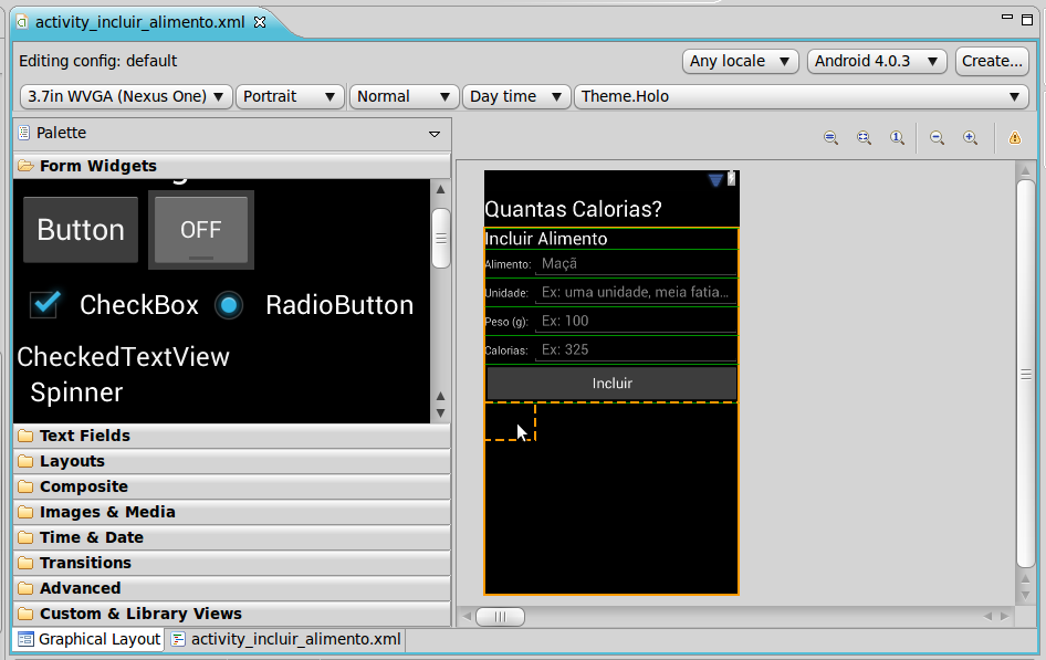 75 Figura 38: Captura de tela do editor de layout do ADT no Eclipse O Eclipse está disponível para download no endereço <http://www.eclipse.org>. 5.1.