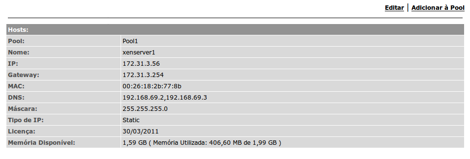 63 Anexo A 8 Pool (Alta Disponibilidade activada) Anexo A 9 Hosts