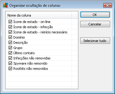 6.2.3. Seção de registros Na tabela central da seção Visualização atual da tela, é possível ver os dados do grupo selecionado na árvore de navegação.