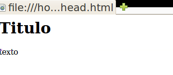 Capítulo 6 A tag <head> <head> TAG que como o própio nome deduz, <head> representa a cabeça da página. Está parte não é visivel para o usuário, mas é muito importante para indentificação da página. <!DOCTYPE html> <html> <head> </head> <body> <h1>titulo </h1> <p>texto </p> </body> </html> Este código corresponde a imagem 5.