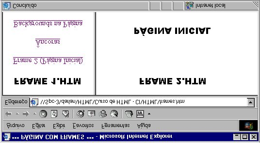 INTERLIGANDO OS DOCUMENTOS PARA A PÁGINA COM FRAMES: Arquivo: frames.