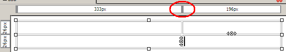 Com um clique do rato na linha separadora das colunas, no topo da tabela, podemos alterar esta proporção.