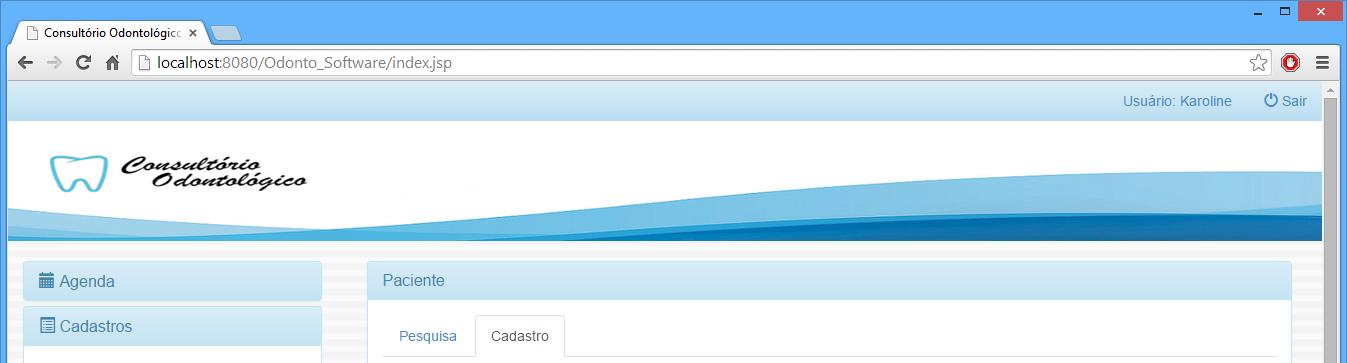 67 A aba Cadastro, por sua vez, permite o preenchimento das informações a serem gravadas no banco de dados.