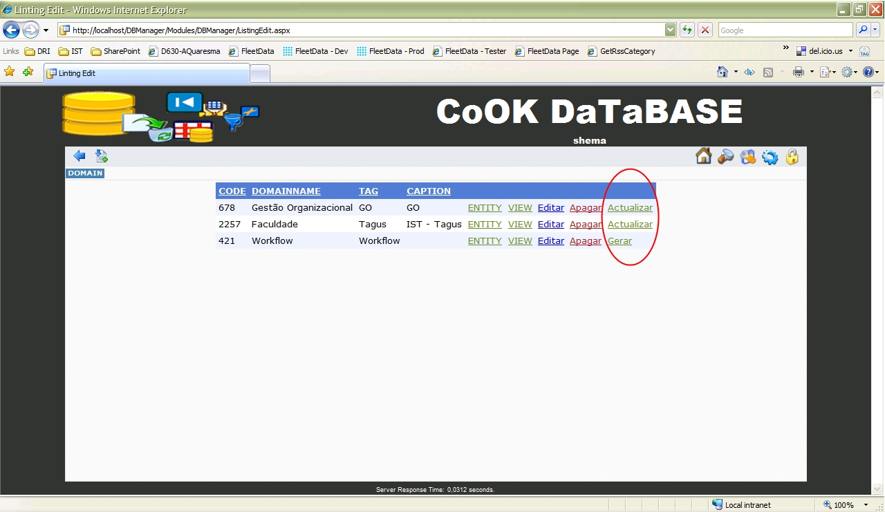 48 Capítulo 4 CookDatabase Aspectos de Desenho e Implementação este tem a possibilidade de a actualizar.