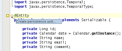 Uma vez que o servidor de aplicações Sun Java System Application Server esteja devidamente instalado e configurado dentro do NetBeans, podemos criar o banco através do menu Tools Java DB Database