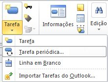 OBSERVAÇÃO Não é possível usar o modo de exibição Formulário de Tarefas para inserir subtarefas no projeto.