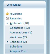 4.2 Adapters Configuração de Adapters (Por Empresa) Os Adapters são as rotinas que englobam o envio e recebimento das informações entre TOTVS Protheus e RM TIN, de modo on-line, através de mensagem