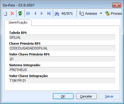 Neste exemplo, temos 2 coligada com 4 filiais cada uma.