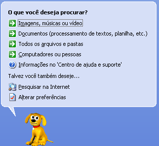 Ajuda e Suporte: Entre os recursos oferecidos podemos destacar: Tópicos de ajuda (ajudam a conhecer os novos recursos encontrados no Windows XP, noções básicas sobre segurança, administração remota,