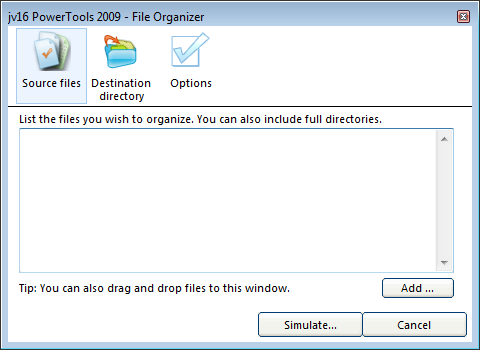 O Organizador de Ficheiros Imagem 38. O Organizador de Ficheiros ajuda-o a organizar grandes quantidades de ficheiros para as suas subdirectorias.