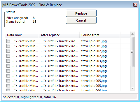 Encontrar e Substituir - Resultados A característica Encontrar e Substituir utiliza o mesmo método da ferramenta Encontrar e Substituir no Registo, vista anteriormente neste manual. Imagem 45.