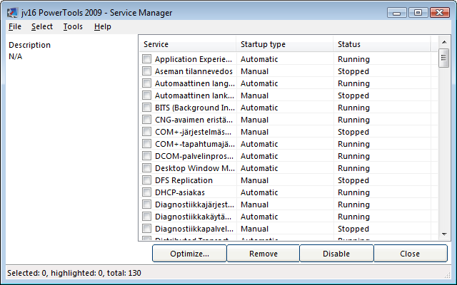 O Gestor de Serviços O Gestor de Serviços permite-lhe gerir os serviços do Windows de mais formas do que é normal na ferramenta de Serviços do Windows. Imagem 56.