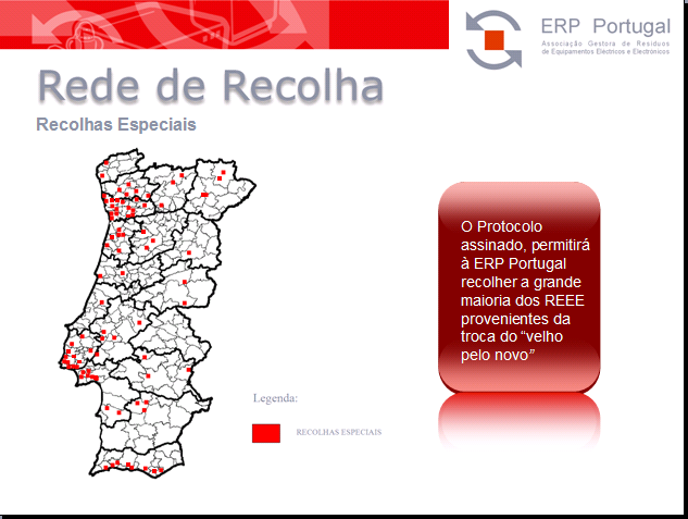 Para além dos cinco SMAUT s que assinaram contrato com a ERP Portugal com vista a estruturação da Rede de Recolha, os contactos envidados culminaram, ainda até ao final de 2006, na assinatura de três