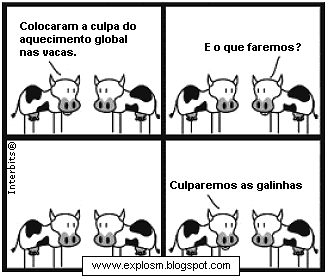 155 De acordo com o relatório A grande sombra da pecuária (Livestock s Long Shadow), feito pela Organização das Nações Unidas para a Agricultura e a Alimentação, o gado é responsável por cerca de 18%