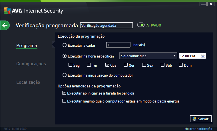 Em cada guia você pode simplesmente clicar no botão de "semáforo" para desativar o teste programado temporariamente e ativa-o novamente quando houver necessidade. 11