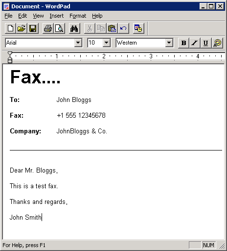 Screenshot 88: Um documento pronto para ser impresso no NetPrintQueue2FAX 7.10.