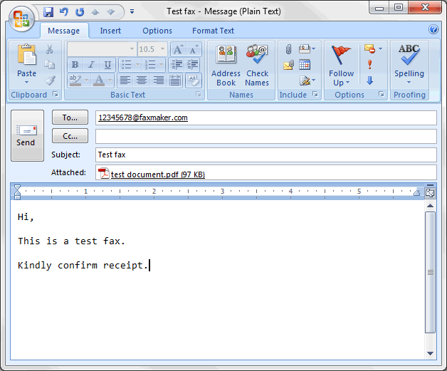 Use o catálogo de endereços do Microsoft Outlook para consultar destinatários que tenham um número de fax con figurado.