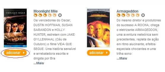 Lista de Desejo Através dessa interface o associado poderá reservar filmes que deseja alugar através do próprio site.