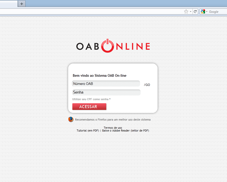 Introdução Sistema OAB Online O serviço de recorte de publicações OAB Online consiste basicamente na pesquisa das publicações de interesse do filiado à OAB GO e disponibilização das mesmas.