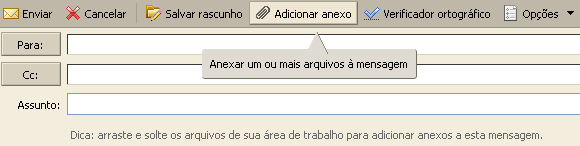 2.7 - Adicionando anexos ao email Mensagens de email podem conter anexos. Você pode anexar documentos, planilhas, imagens, slides e outros tipos de arquivos. 1.