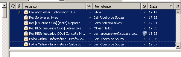 2 Editar Desfazer Desfaz uma última ação realizada. Refazer Refaz uma ação desfeita. Recortar Recorta uma mensagem ou uma pasta e a coloca na área de transferência do Windows XP.