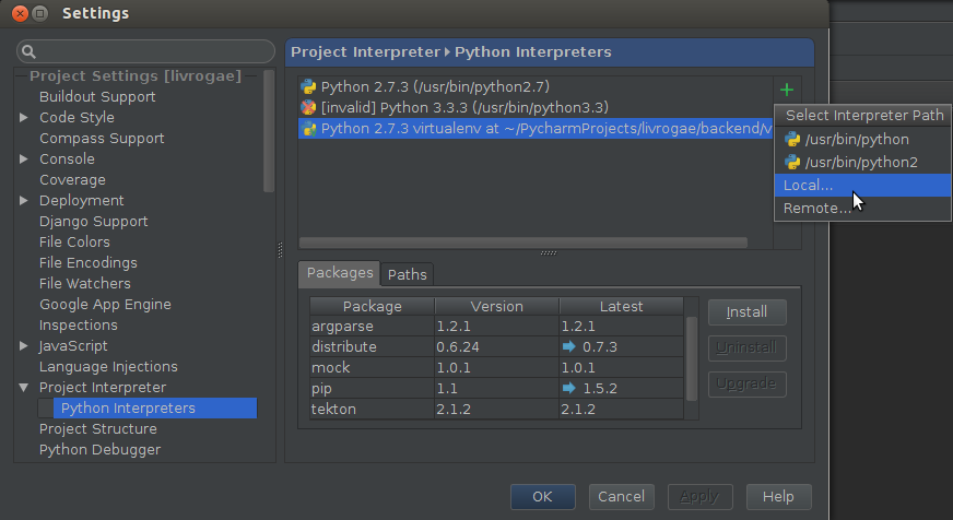 Tekton 29 Arquivo dev_requirements.txt -r requirements.txt mock==1.0.1 mommygae==1.1 Esses arquivos podem ser editados para conter dependências que se julguem necessárias durante o desenvolvimento.