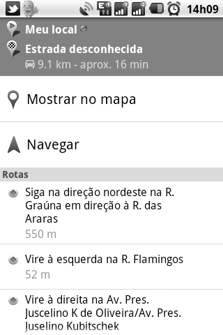 27 Figura 13- Selecionando opção de rota no Google Mapas Fonte: (GOOGLEMAPS, 2011) A Figura 14 apresenta as