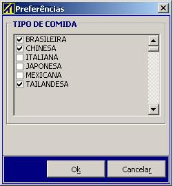 Será exibida uma listagem com as categorias de preferências e as opções preferidas do hóspede, conforme a Figura 9.