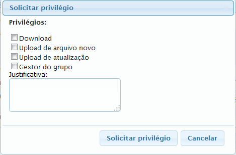 Upload de Arquivo Novo: permite ao usuário enviar arquivos novos para o grupo.