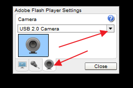 trocar a webcam usada na captura, basta clicar com o botão direito do mouse sobre a tela de autorização do Adobe Flash Player que aparecerá ao carregar a aplicação ou sobre a própria tela da