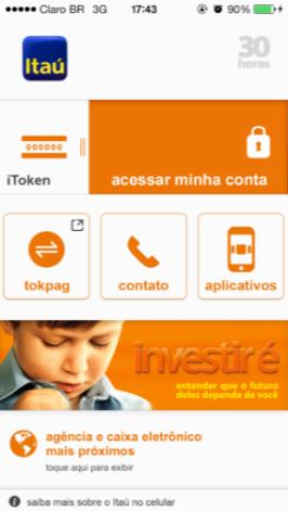 Foco no Cliente Itaú para smartphones Itaú tablet Co-criação com clientes Domínio das