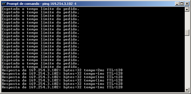 Capítulo 12 Redes sem fio 421 Se ao usar o comando PING for apresentada a mensagem Esgotado o tempo limite do pedido, duas coisas podem estar ocorrendo: a) A intensidade do sinal está muito fraca b)