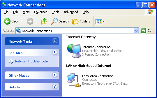 4 Obtendo o máximo do Thomson Gateway 4.1.2 Gerenciando sua conexão de Internet com UPnP Windows Vista Se o computador estiver executando o Windows Vista: 1 No menu Iniciar do Windows, clique em Rede.