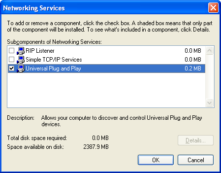 4 Obtendo o máximo do Thomson Gateway 4.1.4 Instalando UpnP no Windows XP Adicionando UPnP Se você estiver executando o Microsoft Windows XP, convém adicionar o componente UPnP ao sistema.