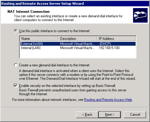 Screenshot 3: Microsoft Windows Server 2003: Caixa de diálogo Assistente para Configuração do Servidor de Roteamento e Acesso Remoto. 5.