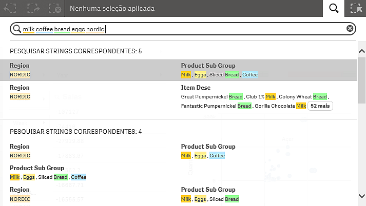 8 Pesquisa de dados 8 Pesquisa de dados A pesquisa de dados torna mais fácil para você encontrar ou filtrar, nas caixas de filtro, itens da seleção atual e tabelas, além de fazer seleções na lista