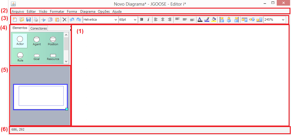 Figura 5.2: Acessando editor E4J pela interface JGOOSE. 5.2.2 Interface Gráfica do Usuário (GUI) A Interface Gráfica do Usuário (GUI - Graphical User Interface) é apresentada a seguir. A figura 5.